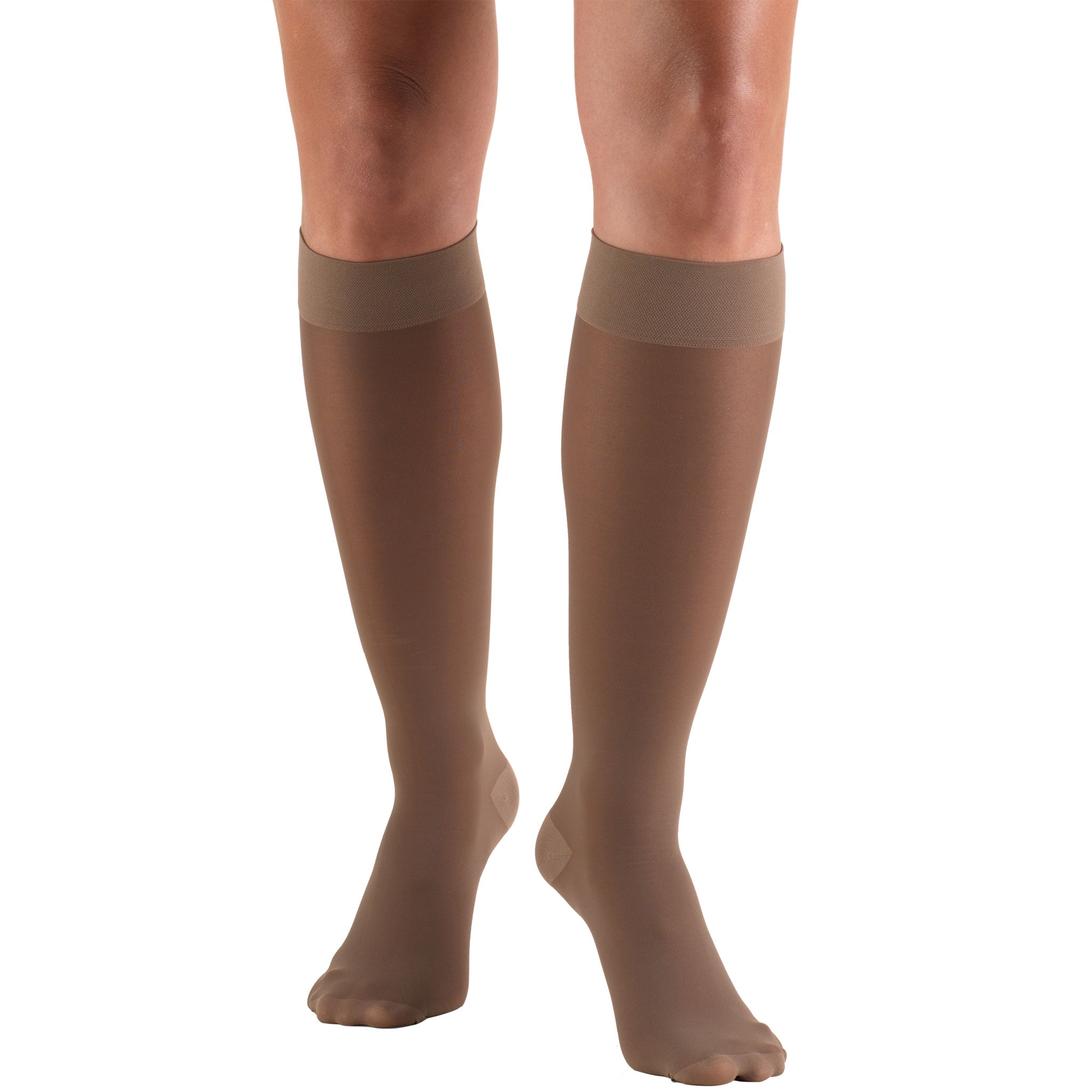 Women's Stockings, Knee High, Sheer: 30-40 mmHg, Taupe, X-Large 