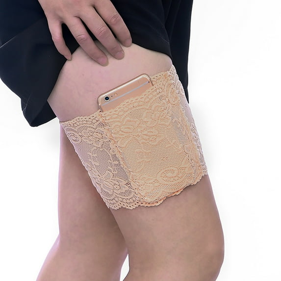 Women's Stockings Lei Silk Sock Sets Non Slip Thigh Mobile Phone Bag Women'S Garter Belts Pocket, Women's Accessories Stockings S