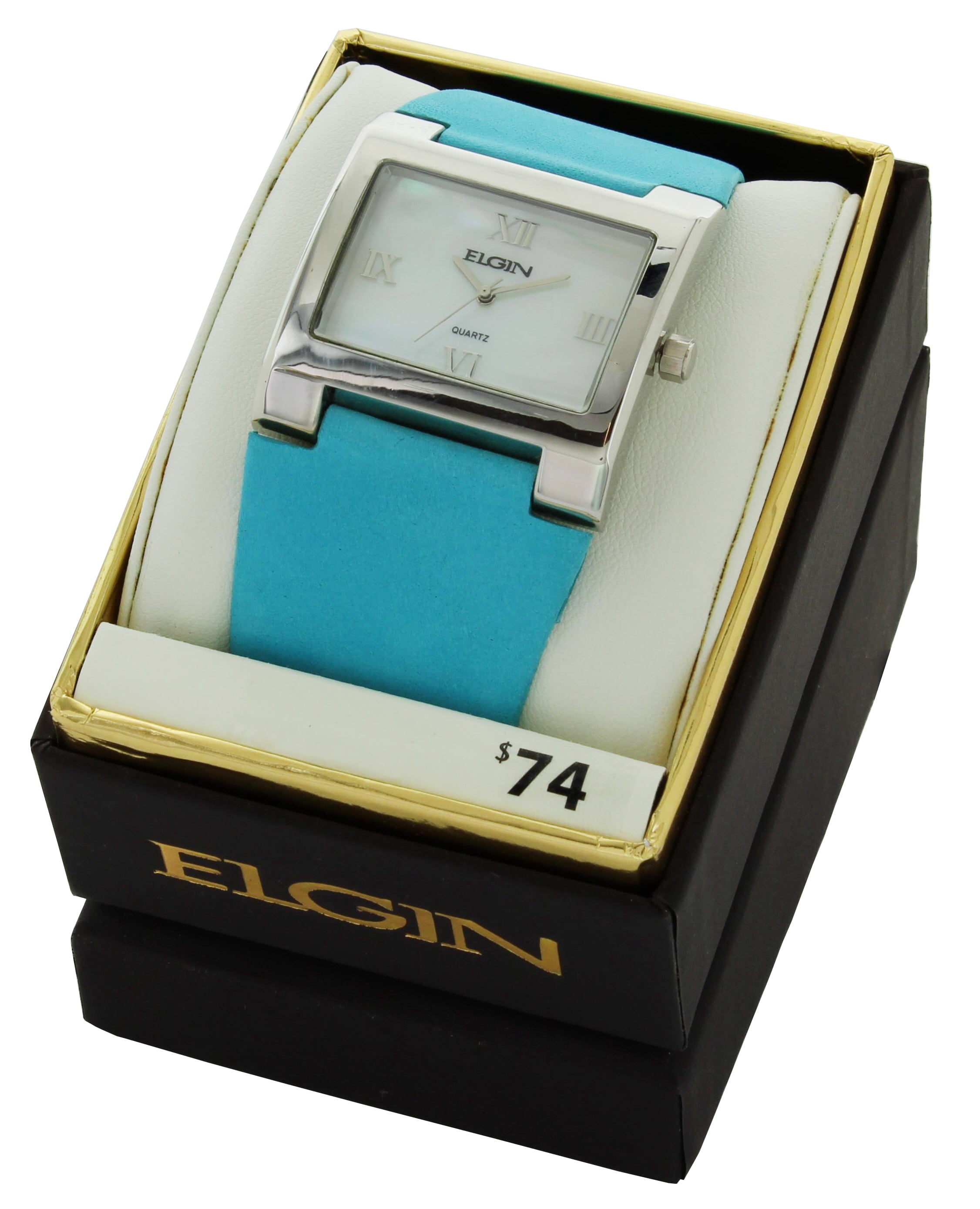 Rectangular Blue Stone Dial Leather Strap Watch Rectangle Watch With Blue Strap - Etsy main image 3