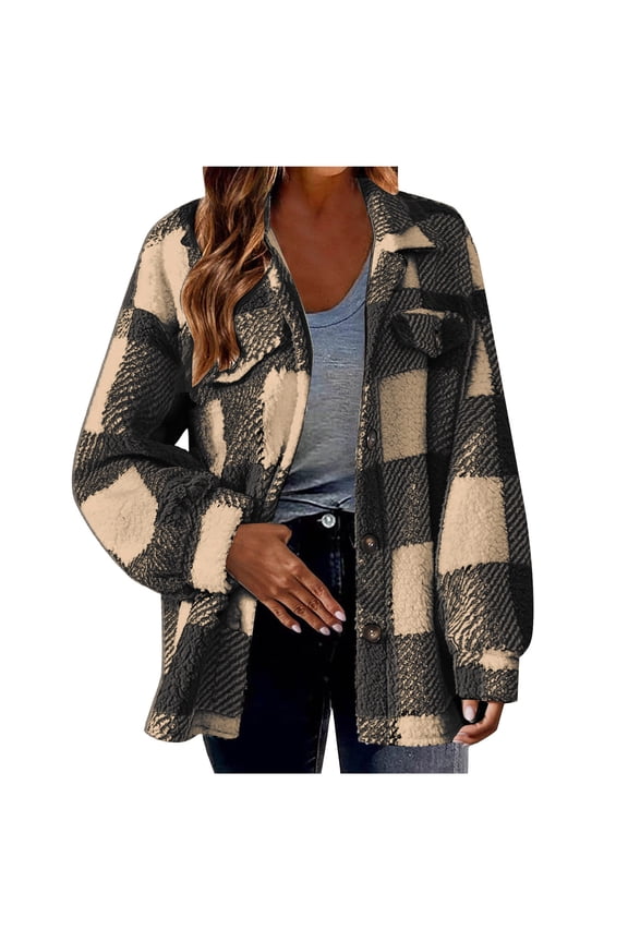 Women's Straight Cardigan Button Front Pocket Coat Fall Winter Casual​​