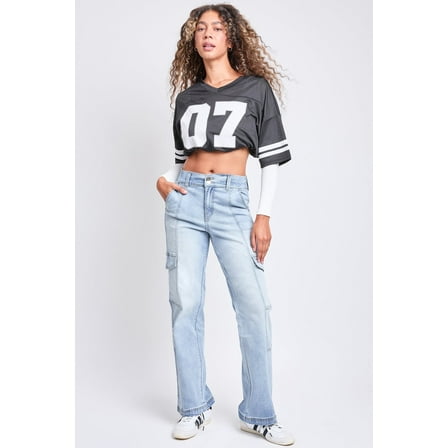 YMI Jeans Women's Straight Cargo Jeans