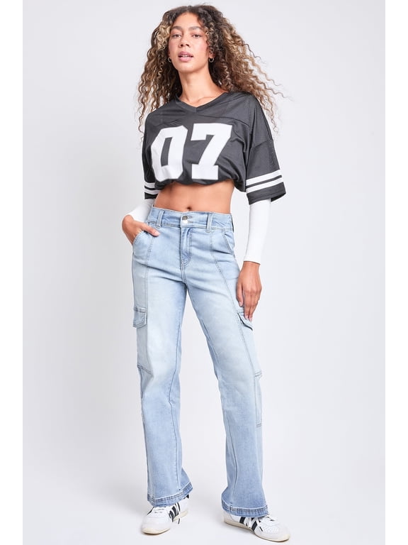 Jeans Women's Straight Cargo Jeans
