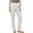 thumbnail image 1 of Women's Straight Casual Work Pants With Solid Color Buttons Versatile Commuting Work Pants With Pockets (XL, White), 1 of 5