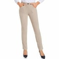 thumbnail image 1 of Women's Straight Fitting Formal Business Pants High Waisted Casual Pants With Belt Loops Khaki, 1 of 4