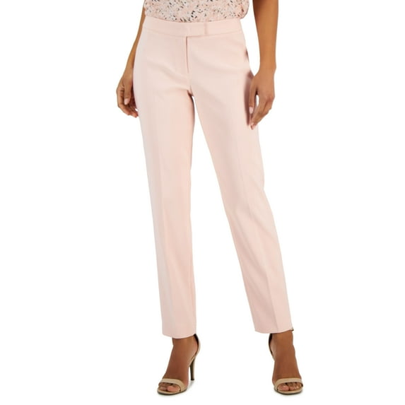 Women's Straight-Leg Asymmetrical-Close Bowie Pants Cherry Blossom 8