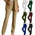 thumbnail image 1 of Women's Straight Leg Dress Pants in Solid Color Elegant Comfortable Trousers for Professional and Daily Wear, 1 of 8