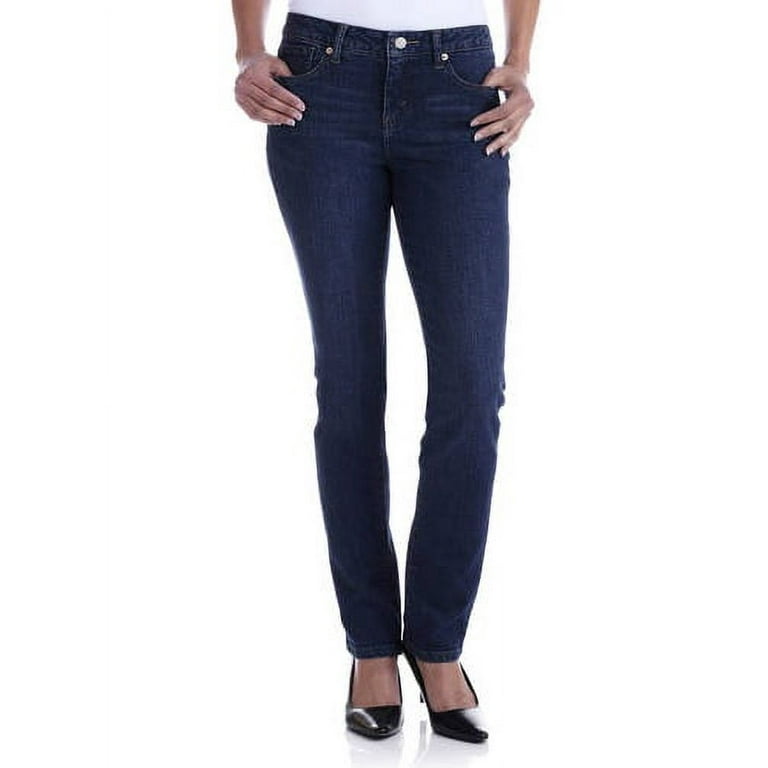 Women s Straight Leg Jeans Available in Regular Petite and Tall Lengths Walmart