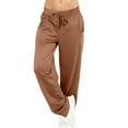 thumbnail image 1 of Women's Straight Leg Pants Mid Waist Drawstring Workout Comfy Trouser Sweatpants Loose Athletic Running Pants, 1 of 9