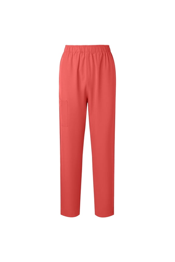 Women's Straight Leg Pants Women's Solid Color High Waist Elastic Comfortable Trousers Breathable Worker Pants Stretchy Lounge Joggers Pants with Pockets