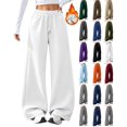 thumbnail image 1 of Women's Straight Leg Sweatpants Fleece Lounge Pants Fall Athletic Joggers with Pockets,Lightweight Soft Sweat Pants, Casual Gym Workout Pants, 1 of 8