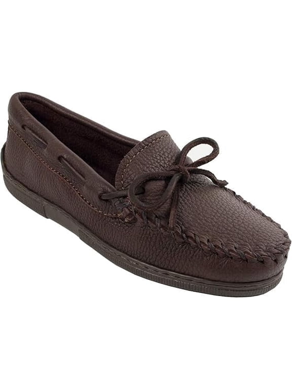 Women's Moosehide Classic Moccasins 7 W Chocolate