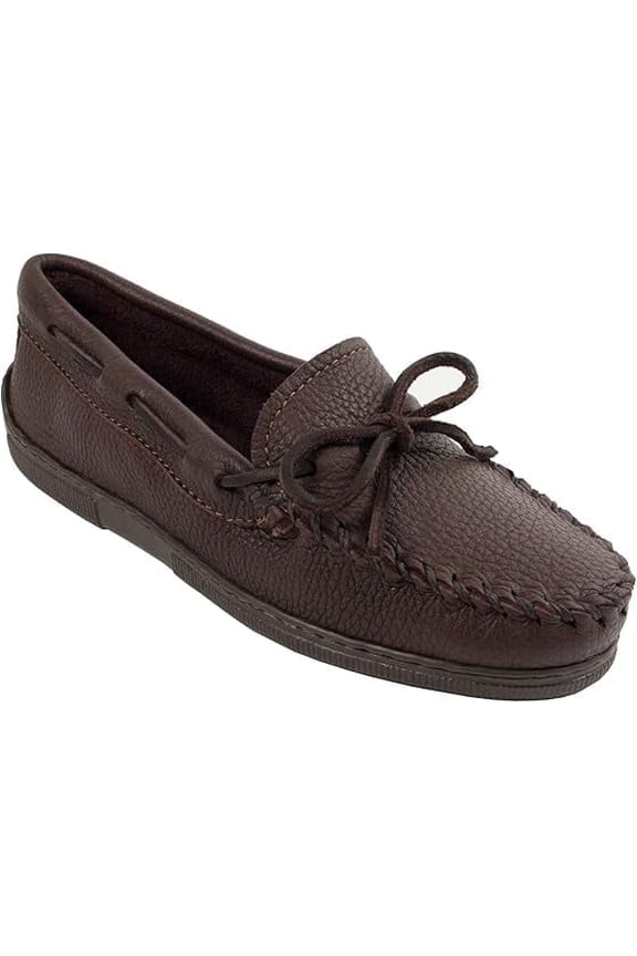 Women's Moosehide Classic Moccasins 7 W Chocolate