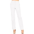 thumbnail image 1 of Women's Straight Slim Stretch High Rise Solid Trouser Slacks Pants, 1 of 5