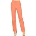 thumbnail image 1 of Women's Straight Slim Stretch High Rise Solid Trouser Slacks Pants, 1 of 4