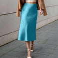 thumbnail image 1 of Women's Straight Solid Midi Skirt For Daily Vacation Wear Elegant Slim Fit Spring Summer Fall Casual Skirt Hand Wash School Skirt Leather Pencil Skirt Daybed Skirt Hangers for Skirts Athletic Skirt, 1 of 4