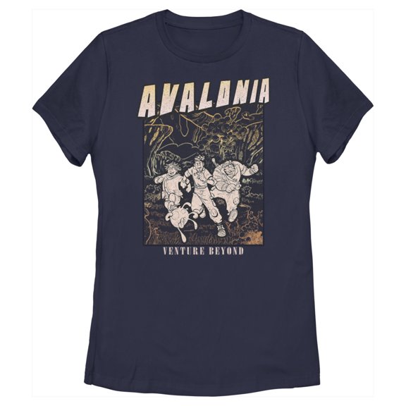 Women's Strange World Avalonia Venture Beyond Graphic Tee Navy Blue Small