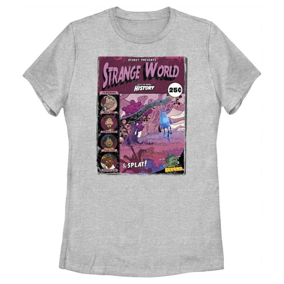 Women's Strange World Comic Book Cover  Graphic Tee Athletic Heather Medium
