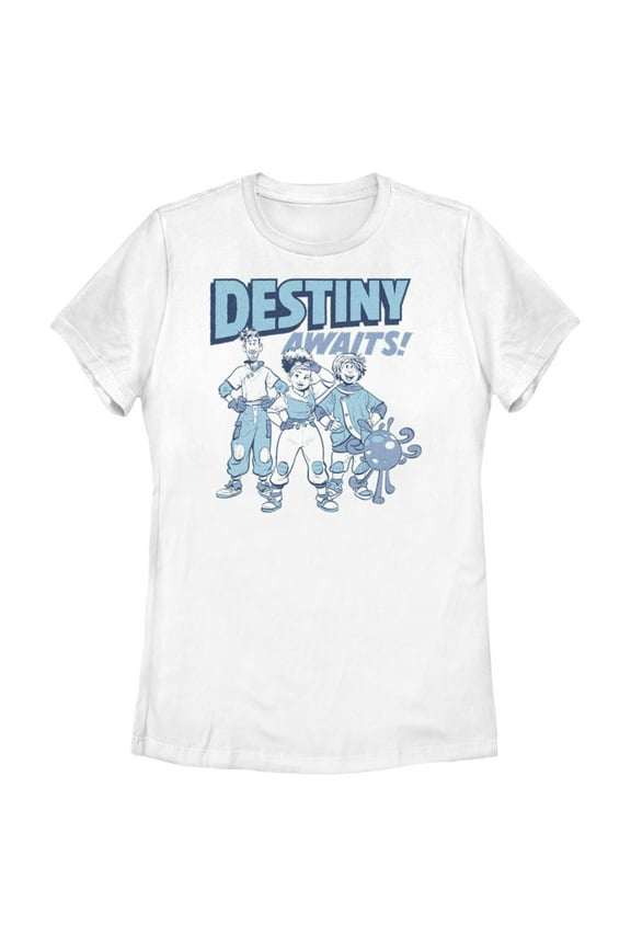 Women's Strange World Destiny Awaits Graphic Tee White 2X Large