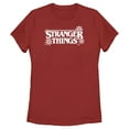 thumbnail image 1 of Netflix Women's Stranger Things Christmas Snowflakes Logo Graphic T-Shirt, 1 of 4