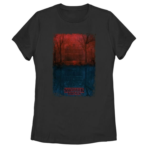 Netflix Women's Stranger Things Creel Household in The Upside Down Graphic T-Shirt