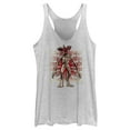 thumbnail image 1 of Netflix Women's Stranger Things Demogorgon Monster Logo Stacked Racerback Tank Top White Heather Medium, 1 of 4