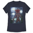 thumbnail image 1 of Netflix Women's Stranger Things Demogorgon Starry Night Style Poster Graphic T-Shirt, 1 of 4