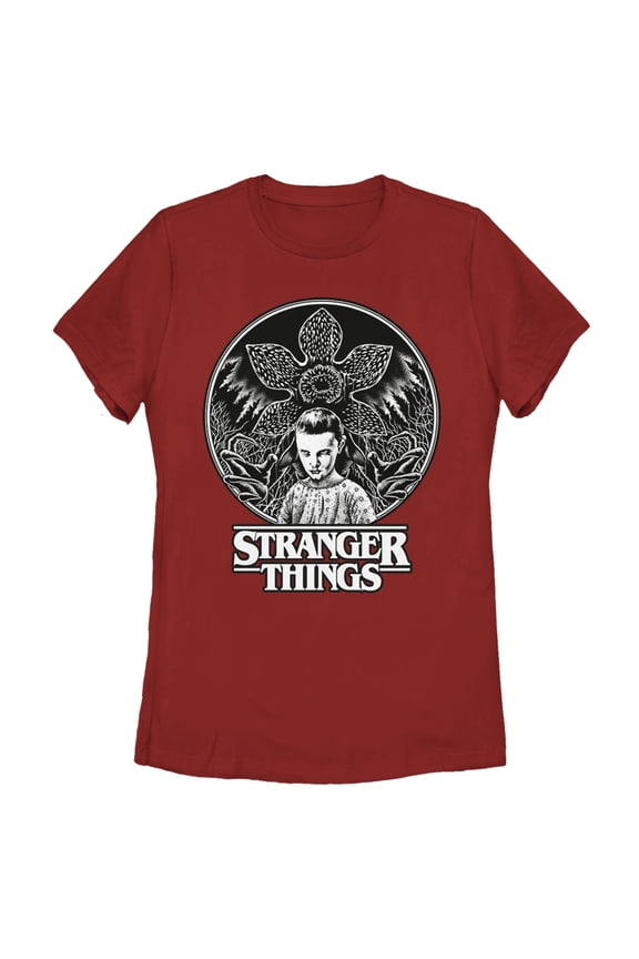 Netflix Women's Stranger Things Eleven Glowering Flower Graphic T-Shirt