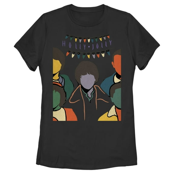 Netflix Women's Stranger Things Faceless Gang Holly Jolly Graphic T-Shirt