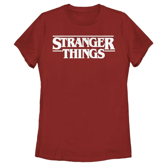 Netflix Women's Stranger Things Ghostly Logo Graphic T-Shirt