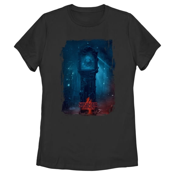 Netflix Women's Stranger Things Grandfather Clock Graphic T-Shirt