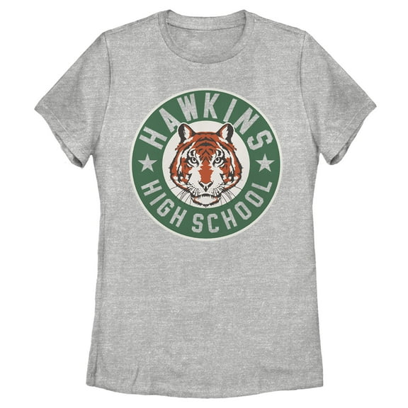 Netflix Women's Stranger Things Hawkins High School Tiger Mascot Graphic T-Shirt