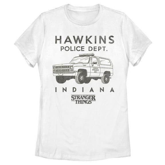 Netflix Women's Stranger Things Hawkins Police Dept. Indiana Graphic T-Shirt