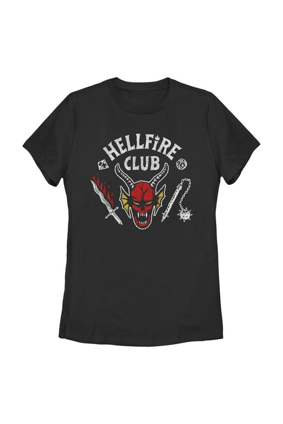 Netflix Women's Stranger Things Hellfire Club Costume Graphic T-Shirt