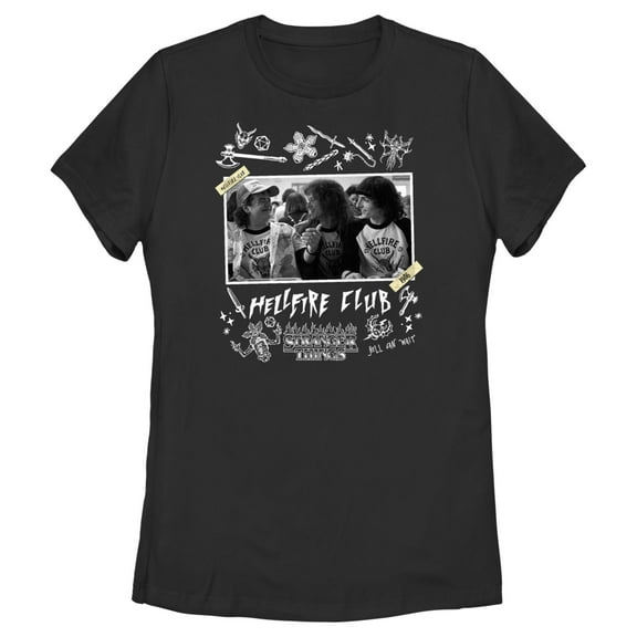 Netflix Women's Stranger Things Hellfire Club Members Graphic T-Shirt