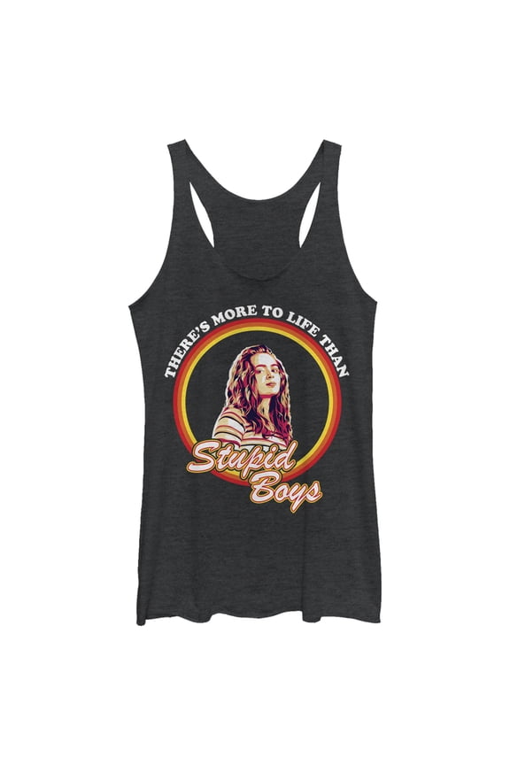 Netflix Women's Stranger Things Max More to Life than Boys Racerback Tank Top