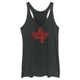 thumbnail image 1 of Netflix Women's Stranger Things Red Logo 4 Racerback Tank Top Black Heather Small, 1 of 4