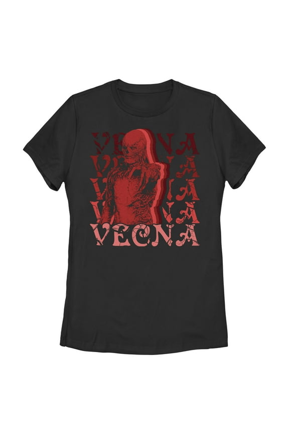 Netflix Women's Stranger Things Red Vecna Stacked Graphic T-Shirt