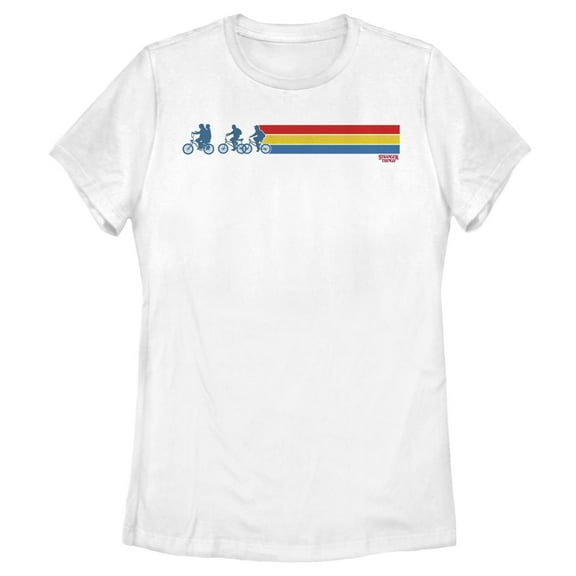Netflix Women's Stranger Things Retro Bike Stripe Graphic T-Shirt