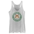 thumbnail image 1 of Netflix Women's Stranger Things Retro Hawkins High School Tiger Mascot Racerback Tank Top White Heather X Small, 1 of 4