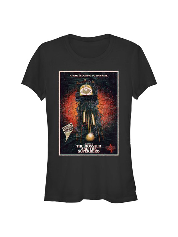 Netflix Junior's Stranger Things Retro The Monster and The Superhero Poster Graphic T-Shirt