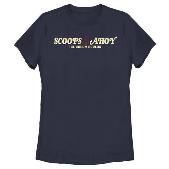 Netflix Women's Stranger Things Scoops Ahoy Nautical Logo Graphic T-Shirt