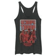 thumbnail image 1 of Netflix Women's Stranger Things Scoops Troop Character Pose Racerback Tank Top Black Heather 2X Large, 1 of 3