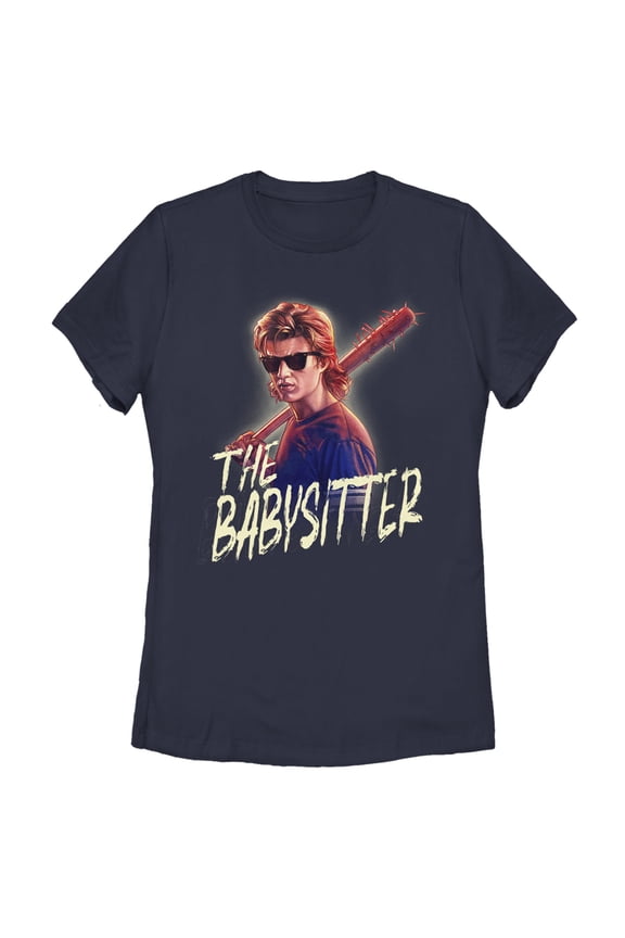 Netflix Women's Stranger Things Steve The Babysitter Portrait Graphic T-Shirt