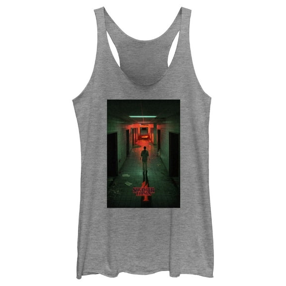 Netflix Women's Stranger Things The Lab Rift Eleven Poster Racerback Tank Top Gray Heather / Lab X Small