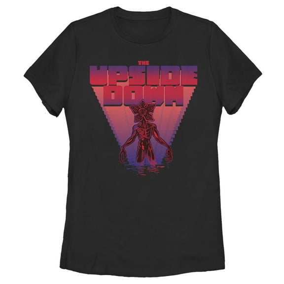 Netflix Women's Stranger Things The Upside Down 8-Bit Demogorgon Graphic T-Shirt