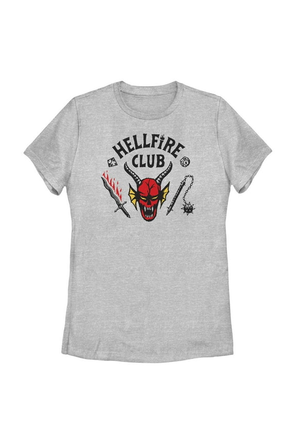 Netflix Women's Stranger Things Welcome to the Hellfire Club Graphic T-Shirt