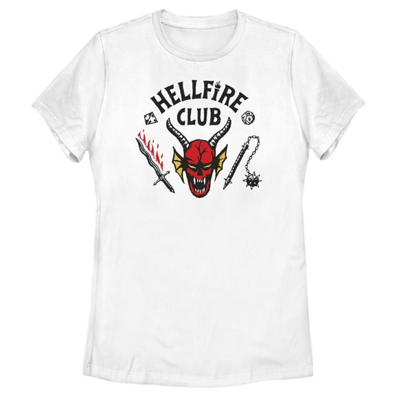 Netflix Women's Stranger Things Welcome to the Hellfire Club Graphic T-Shirt