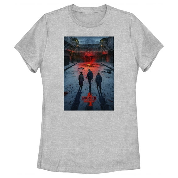 Netflix Women's Stranger Things Winter Rift Russia Poster Graphic T-Shirt