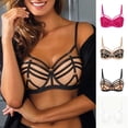 thumbnail image 1 of Women's Strap Band Push Up Bra Anti Sagging Lift Support Bralette Adjustable Crisscross Back Comfortable Underwear Black 85AB(85AB), 1 of 6