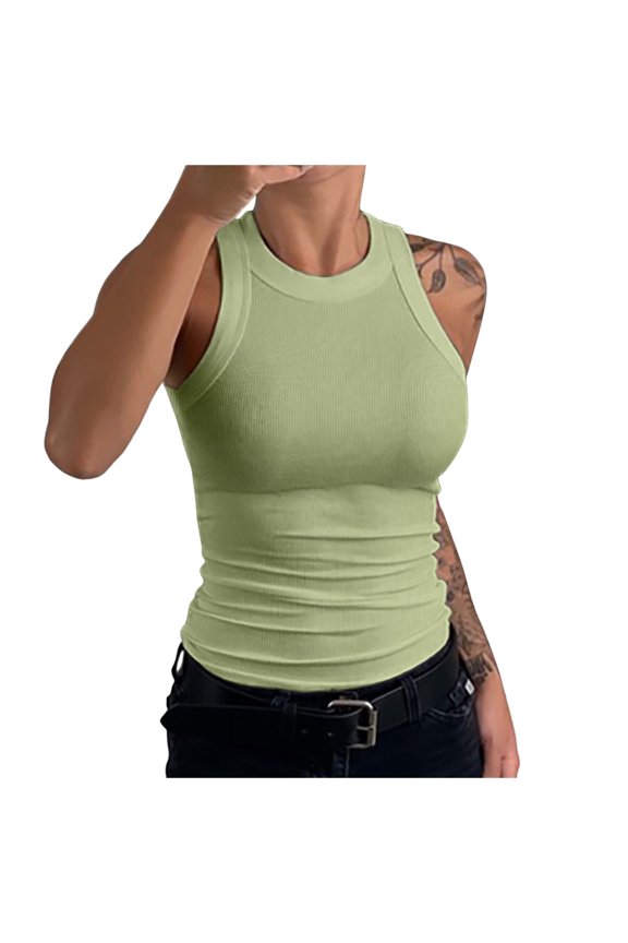 Women's Strap Tank Top Trim Backless Vest Summer Sleeveless Going Out Casual Wear Fashion Basic Piece